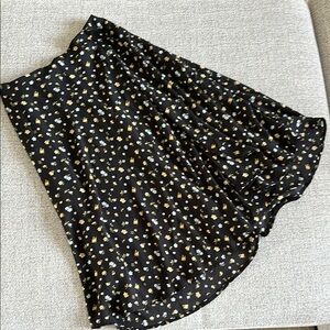 Black and White Asymmetrical Midi Skirt